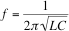 f=1/(2΁(LC))